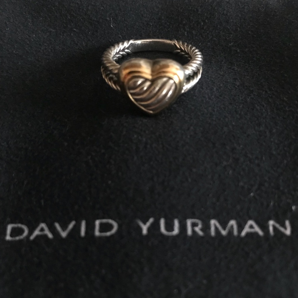 David Yurman Heart Ring 18kGold & Sterling Silver